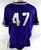 2022 Texas Christian TCU Horned Frogs #47 Game Used Purple Jersey Baseball XL 81