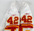 2001 Kansas City Chiefs #42 Game Issued White Jersey 42 311
