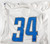 2019 Detroit Lions Tra Carson #34 Game Used White Practice Jersey  DP103152