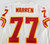 2001 Kansas City Chiefs Warren #77 Game Issued White Jersey 46 292