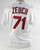 2022 St. Louis Cardinals TJ Zeuch #71 Game Issued White Jersey 46 DP72549