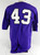 2000s Texas Christian TCU Horned Frogs #43 Game Used Purple Jersey Baseball XL 1
