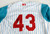 2013 Springfield Cardinals #43 Game Used Signed White Jersey Musial 6 P 48 548