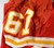 Kansas City Chiefs Mark Word #67 Game Used Red Jersey 50 976