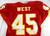 2001 Kansas City Chiefs West #45 Game Issued Red Jersey 42 980