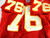 2003 Kansas City Chiefs John Tait #76 Game Issued Red Jersey 50 981