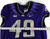 2019-24 Texas Christian TCU Frogs #49 Game Used Purple Jersey Football NP R 46 8