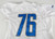 2019 Detroit Lions Oday Aboushi #76 Game Used White Practice Jersey 52 181