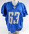 2014 Detroit Lions #63 Game Used Blue Practice Jersey 52 188