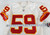 2002 Kansas City Chiefs Glenn Cadrez #59 Game Used White Jersey 48 160