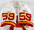 2002 Kansas City Chiefs Glenn Cadrez #59 Game Used White Jersey 48 160