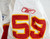 2002 Kansas City Chiefs Glenn Cadrez #59 Game Used White Jersey 48 160