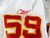 2002 Kansas City Chiefs Glenn Cadrez #59 Game Used White Jersey 48 160