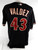 2009 Arizona Diamondbacks Cesar Valdez #43 Game Issued Black Jersey 48 494