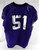 2019-24 Texas Christian TCU Frogs #51 Game Used Purple Jersey Football NP R 50 5