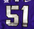 2019-24 Texas Christian TCU Frogs #51 Game Used Purple Jersey Football NP R 50 5