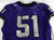 2019-24 Texas Christian TCU Frogs #51 Game Used Purple Jersey Football NP R 50 5