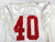 San Francisco 49ers #40 Game Used White Practice Jersey XL 593