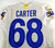 2022 Los Angeles Rams TJ Carter #68 Game Issued Pos Used White Jersey 46 524
