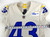 2022 Los Angeles Rams Russ Yeast #43 Game Issued White Jersey 38 525