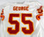 1999 Kansas City Chiefs Ron George #55 Game Issued White Jersey 48 664