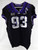2019-24 Texas Christian TCU Frogs #93 Game Used Black Jersey Football NP R 48 54