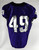 2019-24 Texas Christian TCU Frogs #49 Game Used Purple Jersey Football NP R 40 9
