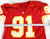 1996 Kansas City Chiefs Nate Dingle #91 Game Issued Red Jersey 40 616