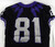2021 Texas Christian TCU Frogs #81 Game Used Black Jersey Football NP R 42 881
