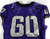 2020 Texas Christian TCU Frogs #60 Game Used Purple Jersey Football NP R 48 808