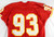 1996 Kansas City Chiefs #93 Game Issued Red Jersey Name Plate Removed 44 620