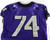 2019-24 Texas Christian TCU Frogs #74 Game Used Purple Jersey Football NP R 48 6