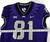 2019-24 Texas Christian TCU Frogs #81 Game Used Purple Jersey Football NP R 44 3