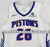 2024-25 Detroit Pistons Zakai Zeigler #26 Game Issued P Used White Jersey SL M 0