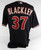 2009 Arizona Diamondbacks Travis Blackley #37 Game Used Black Jersey 48 413