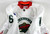 2023-24 Minnesota Wild Jujhar Khaira #16 Game Used White Practice Jersey 56 179