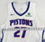 2024-25 Detroit Pistons TJ Madlock #27 Game Issued Pos Used White Jersey SL 6