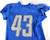 2021 Detroit Lions Rashod Berry #43 Game Used Blue Practice Jersey 46 197