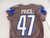 2018 Detroit Lions Bobby Price #47 Game Issued Grey Jersey Color Rush 40 976