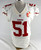 2016 San Francisco 49ers Gerald Hodges #51 Game Used White Jersey 70th P 42 841