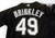 2003-06 Florida Marlins Dante Brinkley #49 Game Used Black Jersey ST BP XL 093
