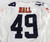 2003 Virginia Cavaliers Alex Hall #49 Game Used White Jersey Football L 033