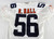 2005 Virginia Cavaliers O Hall #56 Game Used White Jersey Football M 036