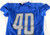 2019 Detroit Lions Jarrad Davis #40 Game Used Blue Practice Jersey 46 286