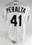 2025 Colorado Rockies Luis Peralta #41 Game Issued Pos Used White Jersey 44 939