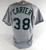 2002-04 Tampa Bay Devil Rays Lance Carter #38 Game Used Grey Jersey 502