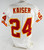 1999 Kansas City Chiefs Jason Kaiser #24 Game Issued White Jersey 42 796