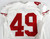2016 San Francisco 49ers Jim Dray #49 Game Used White Jersey NP Rem 44 174