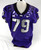 2019-24 Texas Christian TCU Frogs #79 Game Used Purple Jersey Football NP R 50 3