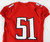 2015 Texas Tech Red Raiders #51 Game Used Red Jersey Football NP Rem 48 619